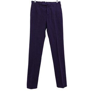NWT Incotex Slim Fit Pattern 30 Slack Pants Sz 44 Blue Cotton Blend Slash Pocket